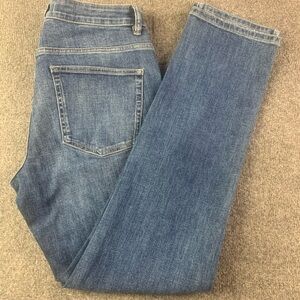 Warp + Weft Mens Cotton Blend Stretch Straight Jeans Size 32x31 Blue